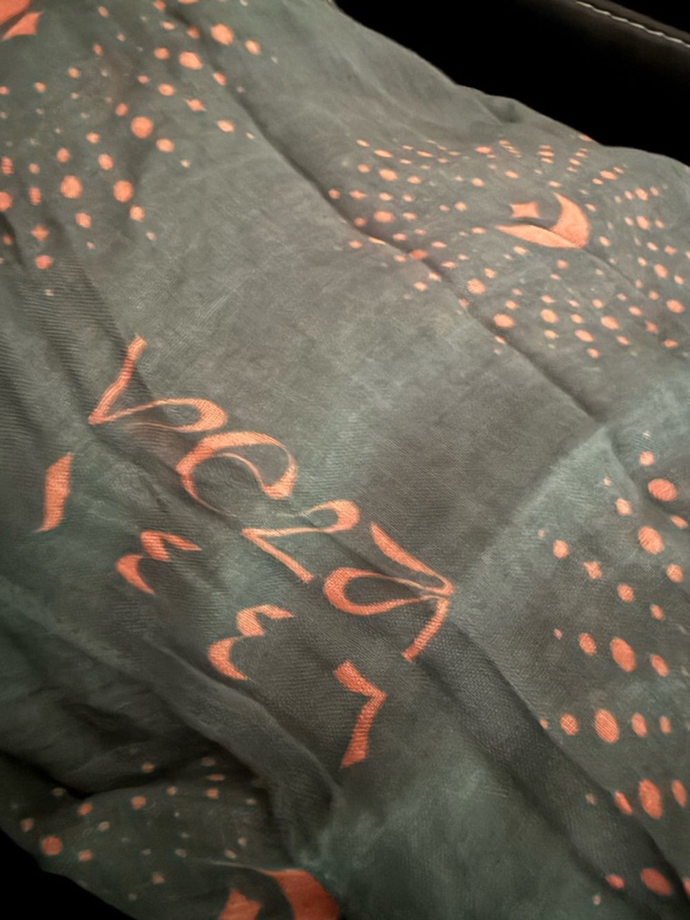Teal and Crescents Patterned